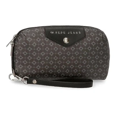 Image of Pepe Jeans Bethany Black Handbag 20 x 11 4 cm Faux Leather, Black/White, One Size, Tote Bag