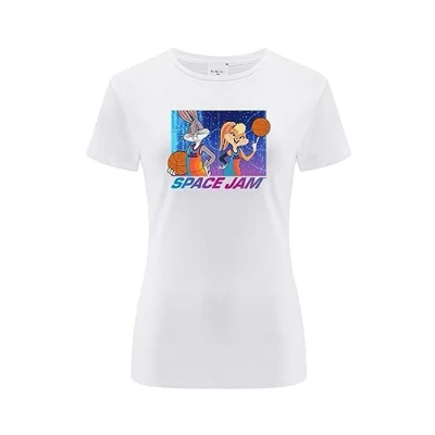 Image of ERT GROUP Women&#039;s 2 T Shirt, Space Jam 017 White, XXS