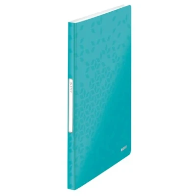 Image of Leitz A4 Display Book, 40 Pockets, 80 Sheet Capacity, Transparent Ice Blue, WOW Range, 46320051