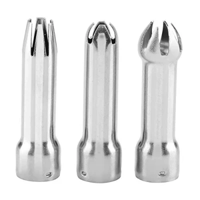 Image of Cream Dessert Butter Dispenser Foam Maker Professional Whipper Stainless Steel Decorating Nozzles