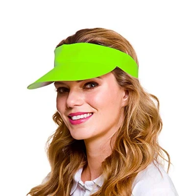 Image of Wicked Costumes Adult Unisex Pub Golf Visor Hat Fancy Dress Accessory (Neon Green)