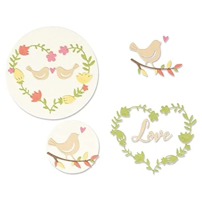 Image of Sizzix Thinlits Die Set 11PK Mini Love Birds by Lisa Jones, 665484, Multicolour, One Size