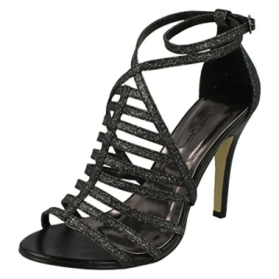 Image of Anne Michelle Glitter High Heels (Size 7 UK, Pewter)