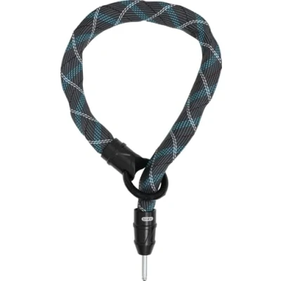 Image of ABUS frame lock insert chain IvyTex Adaptor 8KS Bicycle with dirt and moisture repellent cover 8 mm strong grey
