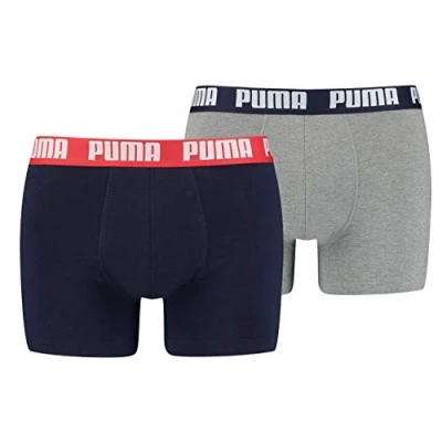 Image of PUMA Men&#039;s Basic Boxer shorts, Blue/Grey Melange, L UK