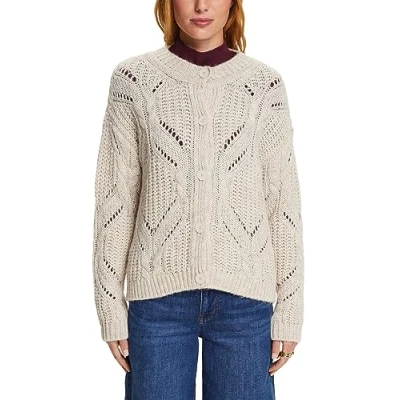 Image of ESPRIT Women&#039;s 093eo1i315 Cardigan Sweater, Dusty Beige, M