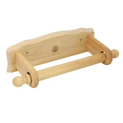 Image of UNIQUE HOME LIVING Kitchen Roll Holder Wall Mounted, Wooden Paper Towel for Kitchen, Tissue Rack, Suitable Pantry, Bathroom
