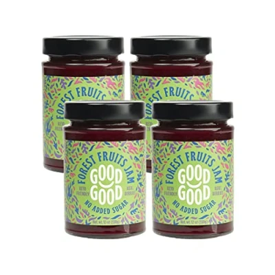 Image of GOOD Sweet Forest Fruit Jam Keto Friendly Low Calorie Without Added Sugars Vegan Gluten Free Preserves 330g x4