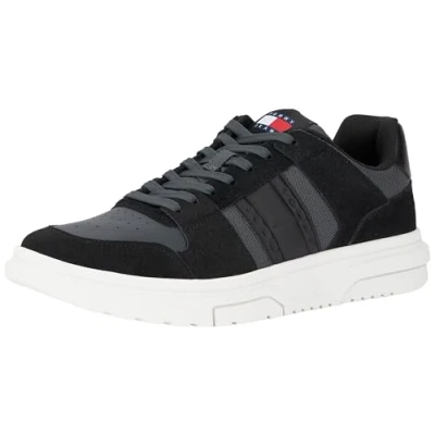 Image of Tommy Jeans Men&#039;s The Brooklyn Mix Mat. (Em0em01457 Low Top, Black, 6.5 UK