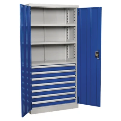 Image of Sealey Industrial Cabinet 7 Drawer 3 Shelf 1800mm
