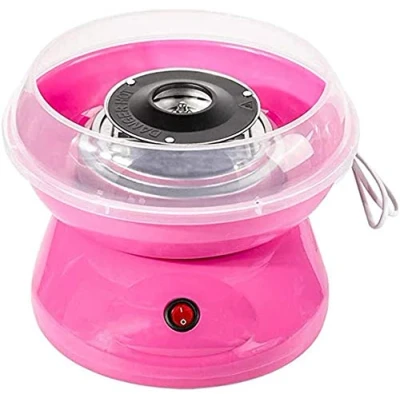 Image of Professional Cotton Candy Floss Maker Machine, Non Stick Plates Fairground Fun Children Adult Party Gift Home Sweet Portable (Pink)