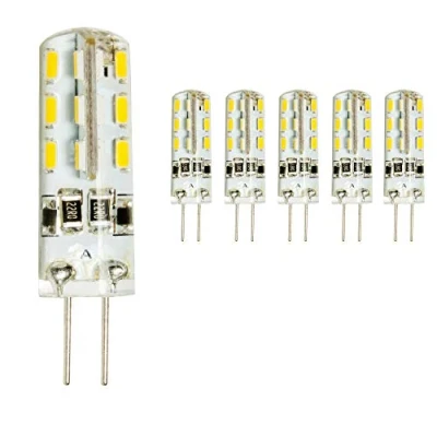 Image of mengjay®, 5 x G4 LED Lamp Beads 1.5 Watt DC 12 V Warm White 3000 K Light Bulbs, 24 SMD 3014 LEDs 360 Beam Angle (12 V)