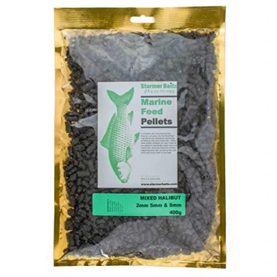 Image of StarmerBaits Mixed halibut marine feed pellets / 3mm 5mm &amp; 8mm 400g