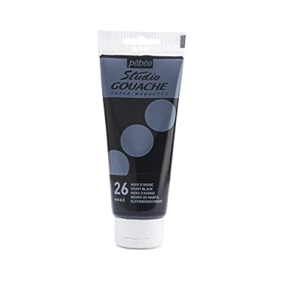 Image of PEBEO 100 ml Studio Gouache, Ivory Black, 290026