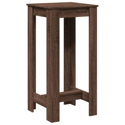 Image of vidaXL Bar Table Kitchen Counter Bistro Brown Oak Engineered Wood