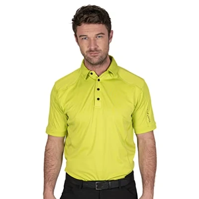 Image of Island GREEN Mens Performance Coolpass Polo Shirt Lime XXXL