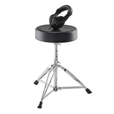 Image of Alesis Drum Essentials Bundle Complete Electric Set Accessory Pack including A Throne and On Ear Headphones