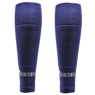 Image of Precision Training Pro Junior Footless Sleeve Sport Socks, Stretch Fit, Compression Support for Football, Rugby and Hockey, Red, Sizes 12 Child UK 6