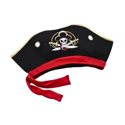 Image of Liontouch Pirate Hat Captain Cross Pretend Play Toy For Boy Toddlers with Skull Motive Dress Up, Fancy Dresses &amp; Costumes Kids Sailing the Caribbeans