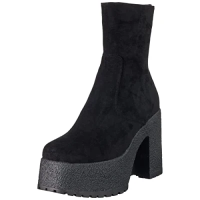Image of LAMODA Women&#039;s Separation Ankle boot, Black (Black Suede), 4 UK