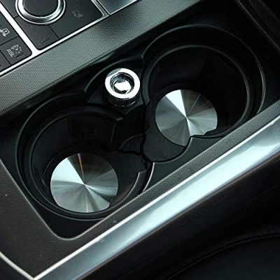 Image of LLKUANG 304 Stainless Steel Cup Holder Cover Mat Trim for Landrover Range Rover Sport Vogue Discovery 4 LR5