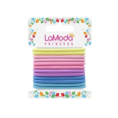 Image of LaModa Princess Hair Ponytailers in Assortment of Pastel Colours. Pack 12