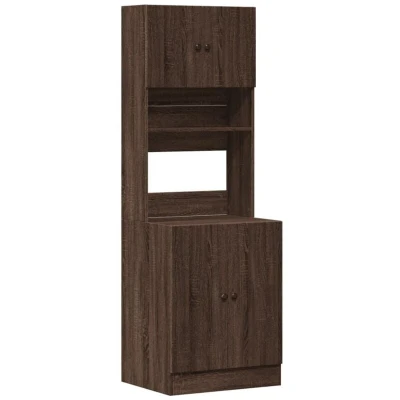 Image of vidaXL Kitchen Cabinet Brown Oak 60x50x180 cm Engineered Wood