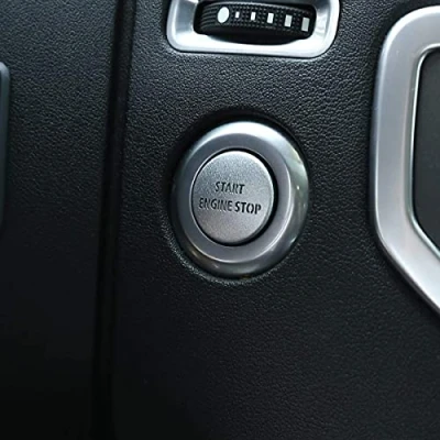 Image of Silver Engine Start Stop Push Button Switch Sticker Cover for LR4 Discovery 4 &amp;for LandRover Sport 2010 2013 Aluminum Alloy Car Accessory