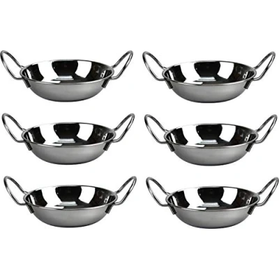 Image of SET OF 6 BALTI DISHES 15cm/6&quot; TRADE QUALITY &amp; VALUE!