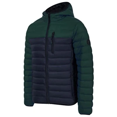 Image of Tokyo Laundry Men&#039;s Virgo Colour Block Quilted Puffer Jacket with Hood