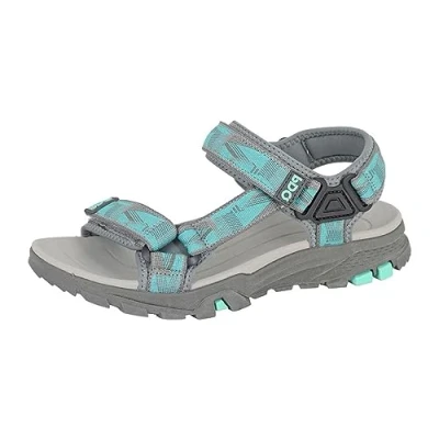 Image of PDQ L471EF 8 Womens Dual Touch Fastening Trail Sandals Mint/Grey, size