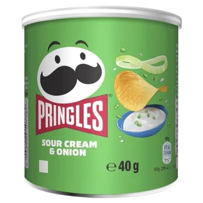 Image of Pringles Sour Cream &amp; Onion Crisp Cans, 12x40g