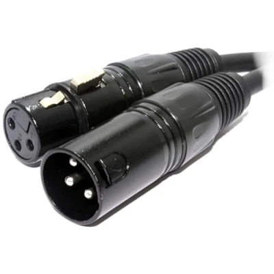 Image of Pulse PLS00409 DMX Lead, 5 Pin XLR Male to Female, 2 Pair+Screen, 1.5m, Black