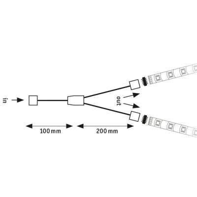 Image of Paulmann 79813 Strip MaxLED Y Splitter 1 in 2 Out 30 cm max. 144 watt Lighting White Light Plastic LED