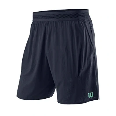Image of Wilson Men&#039;s Shorts, KAOS MIRAGE 7 SHORT, Nylon/Spandex, Blue Grey (Outer Space), Size S, WRA789001SM