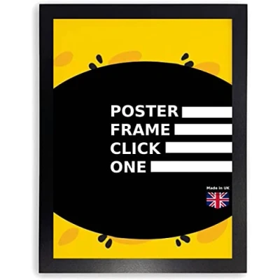 Image of Z&amp;Q Wall Mounted Poster Picture Frame Mahogany 45 x 32 cm Display Painting Photo Print With HD Clear Perspex Both Ways Hanging Hooks MDF Wood 30x15mm Moulding