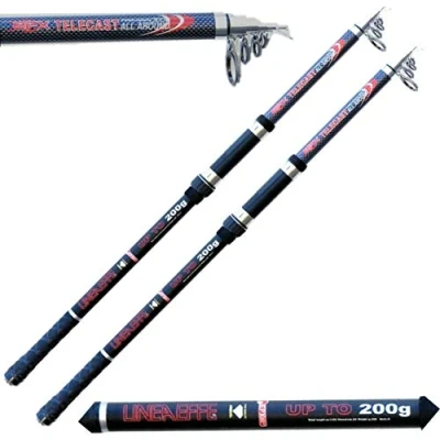 Image of 2 x EPX 3.8M 12FT 3806 TELESCOPIC CARBON ALL AROUND SEA CARP RIVER FISHING ROD