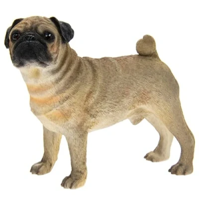 Image of Dog Ornaments Figure Gifts Statues (Fawn Pug statue)