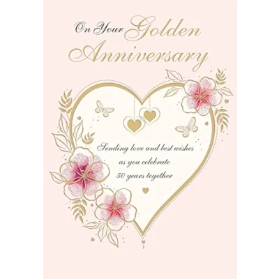 Image of Regal Publishing Golden Anniversary 50th Card 9x6 Inches
