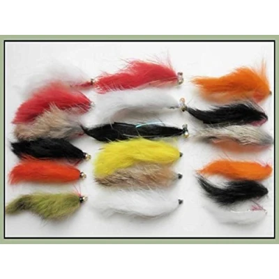 Image of Zonker Trout Flies, 18 Mixed Pack Zonkers, Mini, Lumi, Goldheads, Fly Fishing