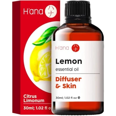 Image of H&#039;ana Lemon Essential Oil for Diffuser 100% Natural Skin Cleaning Aromatherapy (30ml)