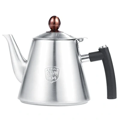 Image of Stainless Steel Stove with A Capacity of 1.2l, Tea Pot, Coffee Heat Resistant and Quick Cooking Silicone Handle (Matte)