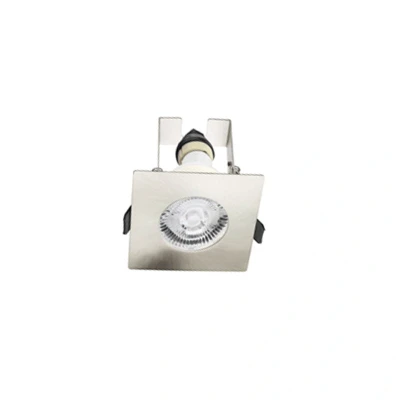 Image of Integral EvoFire Downlight GU10 Satin Nickel Square IP65 Insulation Coverable