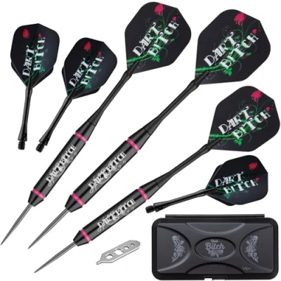 Image of Viper Vanity Steel Tip Darts with Storage/Travel Case: Dart Bitch, 22 Grams