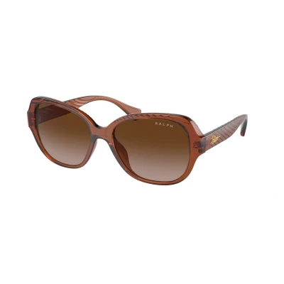 Image of Ralph Lauren Sunglasses, Women&#039;s, Size: 56, Shiny dark havana/gradient brown
