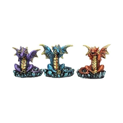 Image of Nemesis Now Three Wise Dragons Figurine 13cm Metallic Multi coloured