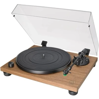 Image of Audio Technica LPW40WN Turntable Manual Belt Drive Wood Base Walnut
