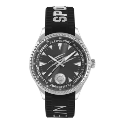 Image of Plein Sport Men&#039;s Watch Analogue Quartz Lineman, Silver/Black Ps5ba0124, Strap.
