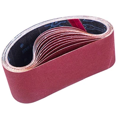 Image of STEBRUAM Sanding Belt 75 x 457 mm, Sander Belts Set（3 Each of 80/120/150/240/400 Grains）for Sander,for Grinding,Sharpening and Derusting (15 Pieces)