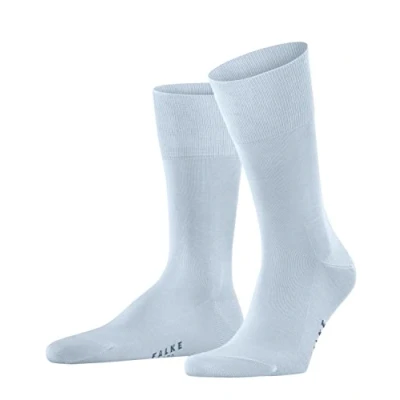 Image of FALKE Men&#039;s Tiago M SO Fil D&#039;Écosse Cotton Plain 1 Pair Socks, Blue (Light 6594) new eco friendly, 10 11